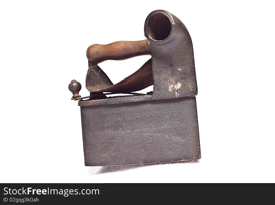 Old Iron (c. 1900) on white background. Old Iron (c. 1900) on white background.