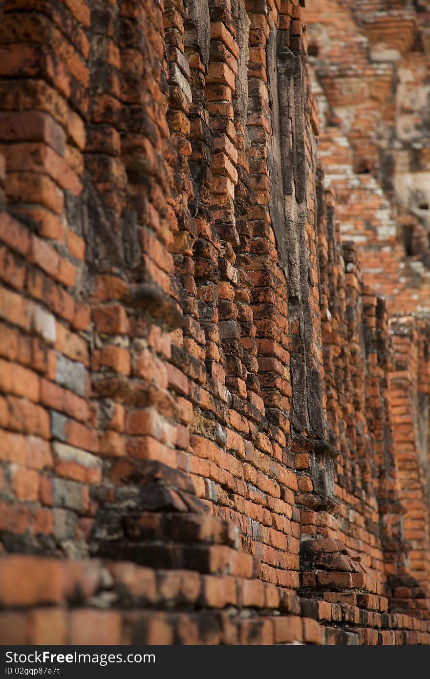 The remains of the old temple's wall. The remains of the old temple's wall.