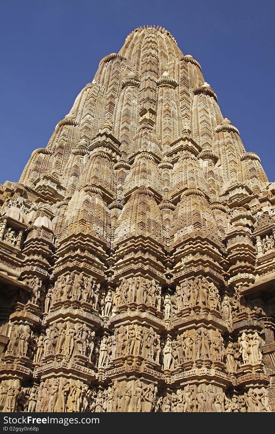 One of the 1000 year old Hindu temples at Khajuraho, India