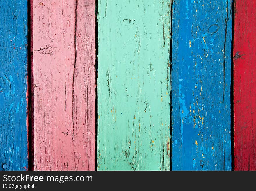 Color wooden boards background