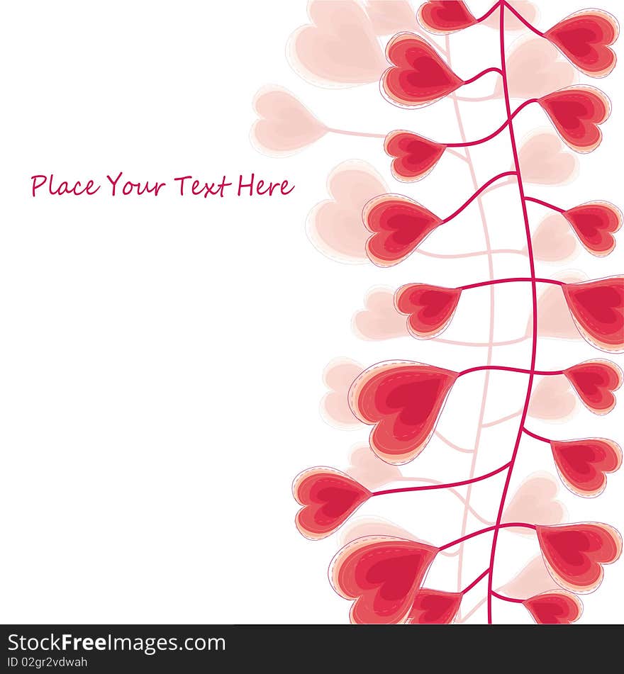 Hearts background vector for you