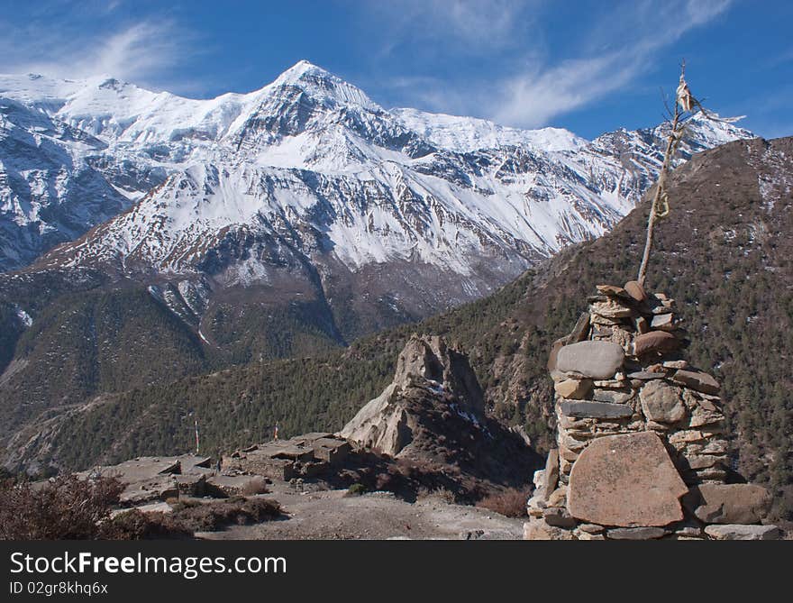 Om Myurpa and small buddist stupa