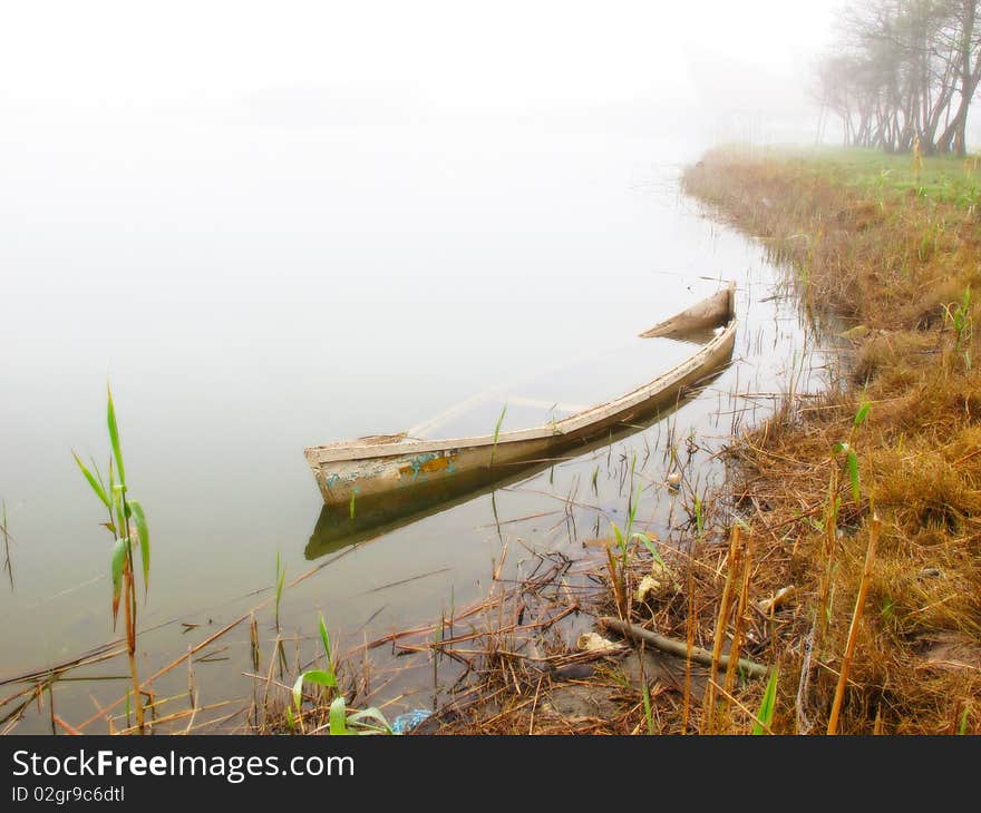 Sunken boat