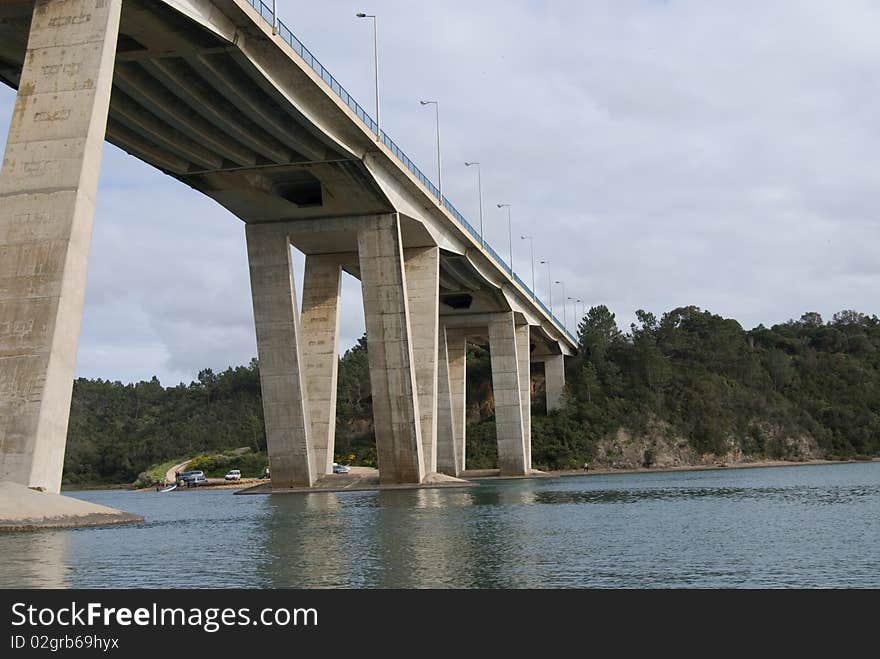 The bridge on the river in mountain