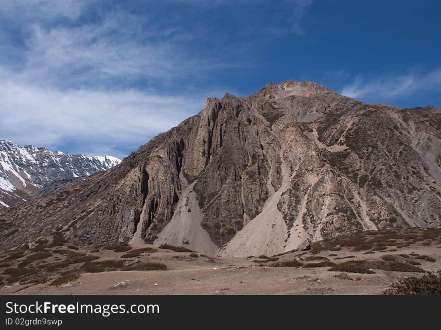 Landscape from Annapurna circuit trail. Landscape from Annapurna circuit trail