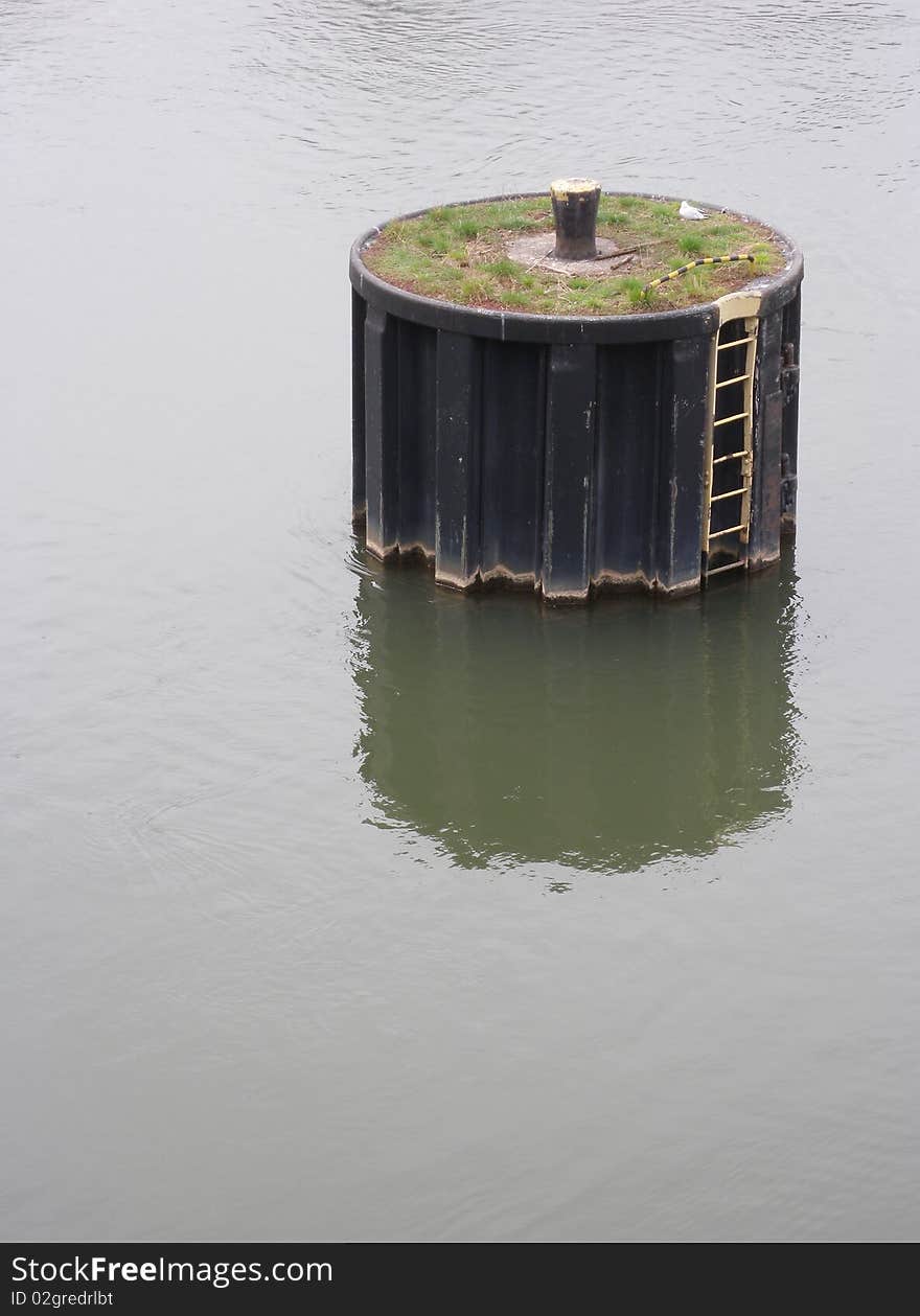 Big bollard with ladder to climp up