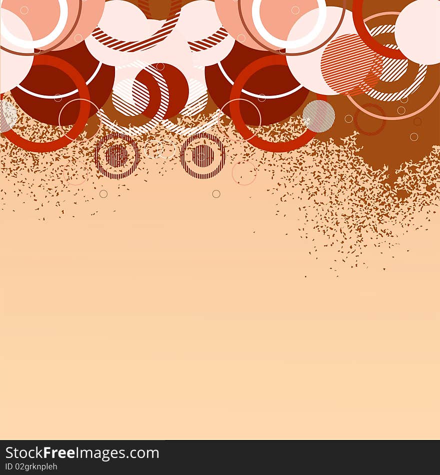 Stylish orange banner. Vector illustration