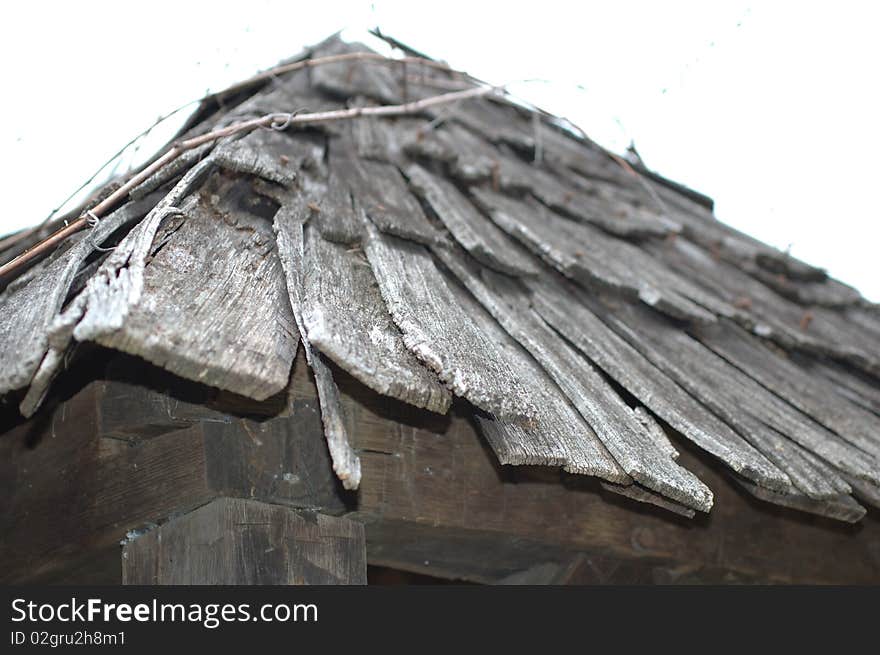 A handmade roof from the 1800s still  covers a shed today