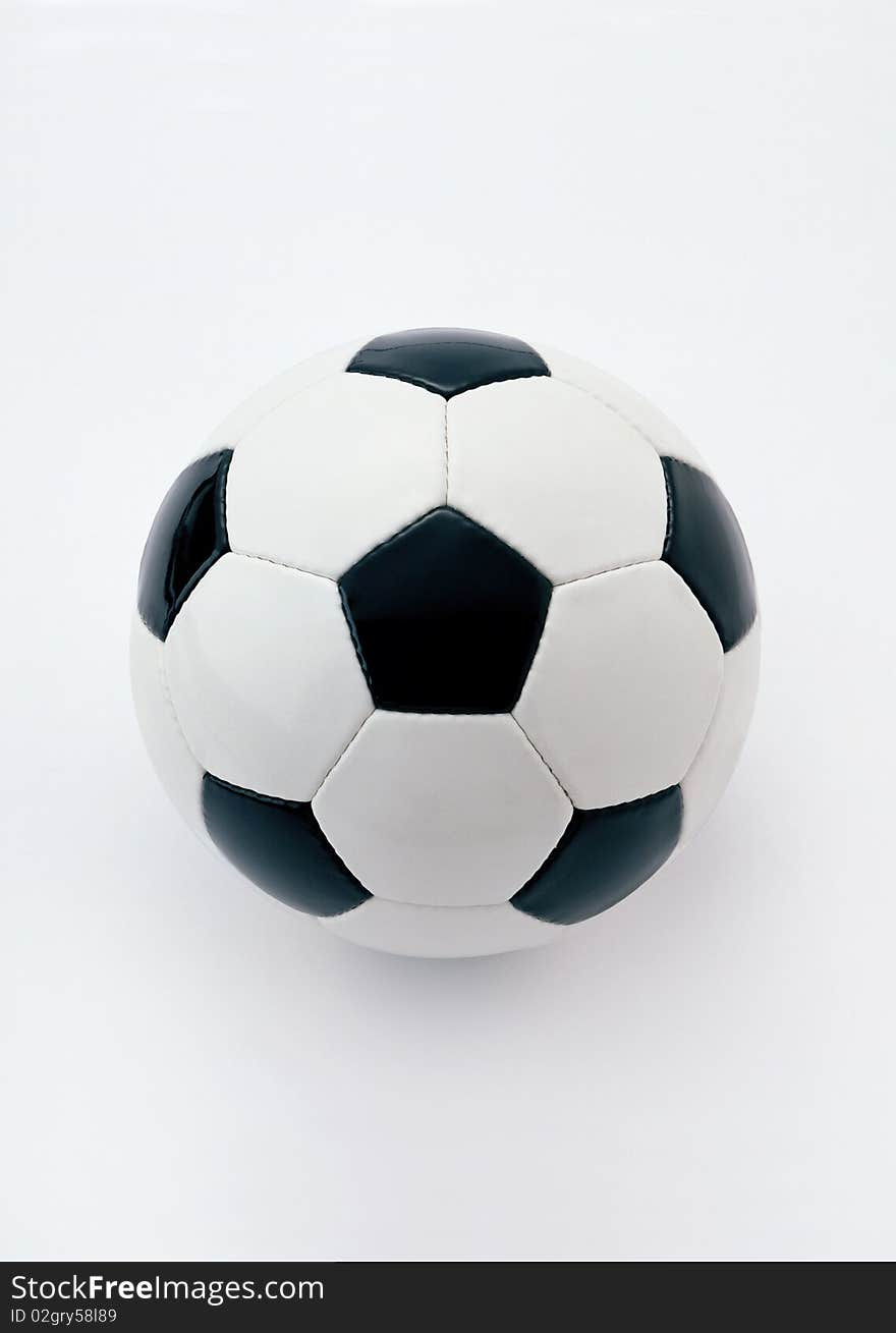 Standard soccer ball on white background