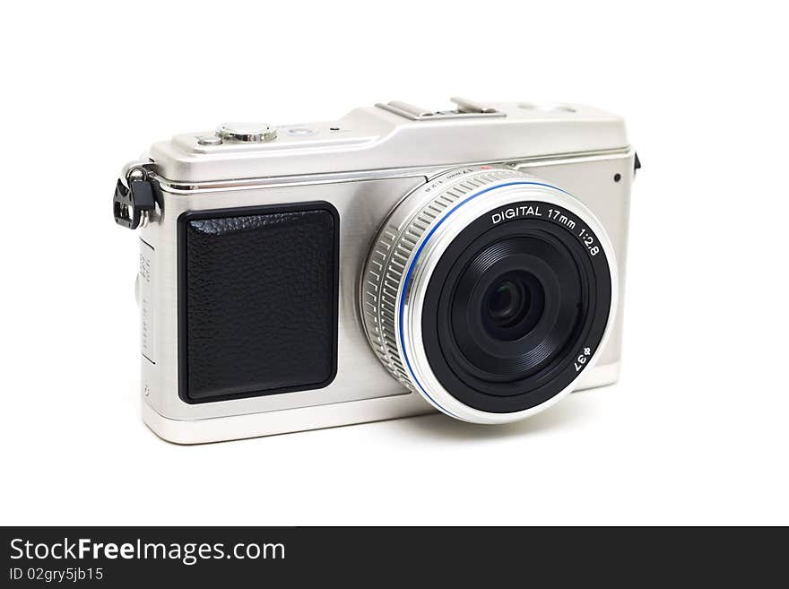 Digital photocamera isolated on white