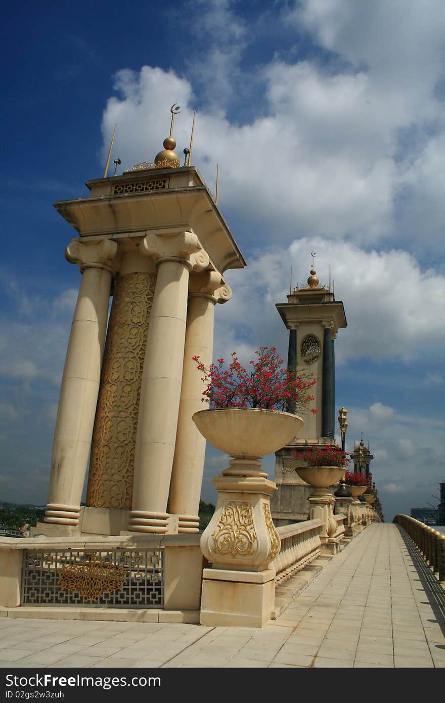 A bridge pillar in Putrajaya, Malaysia. A bridge pillar in Putrajaya, Malaysia