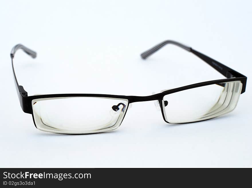 Close-up of glasses isolated on a white background.