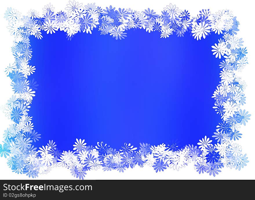 Illustration - floral frame - background for your text or picture