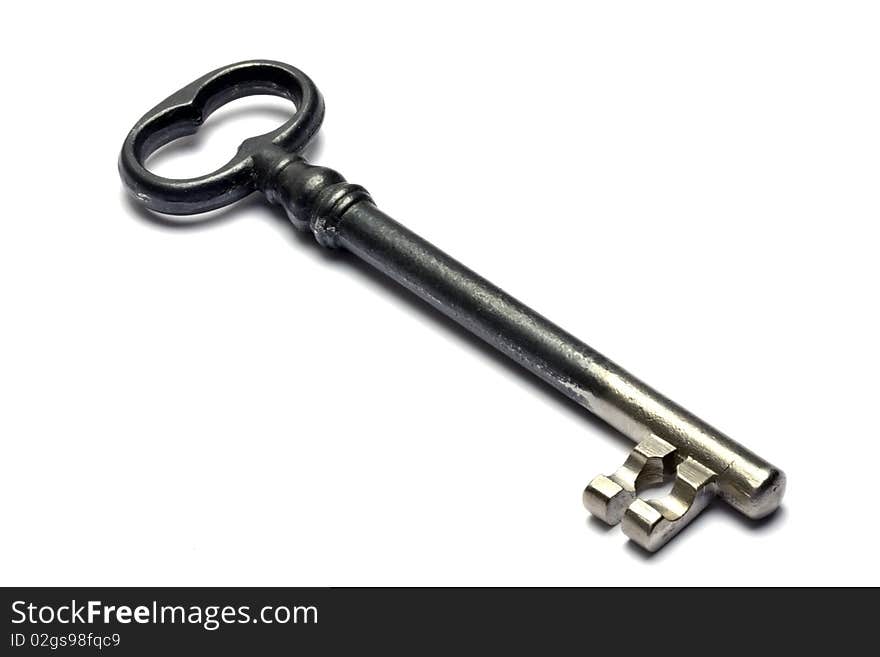 Old Key isolated on white Background