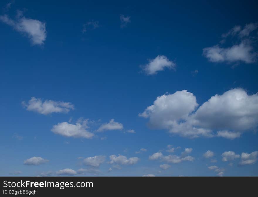 Beautiful blue sky with clouds. Beautiful blue sky with clouds.