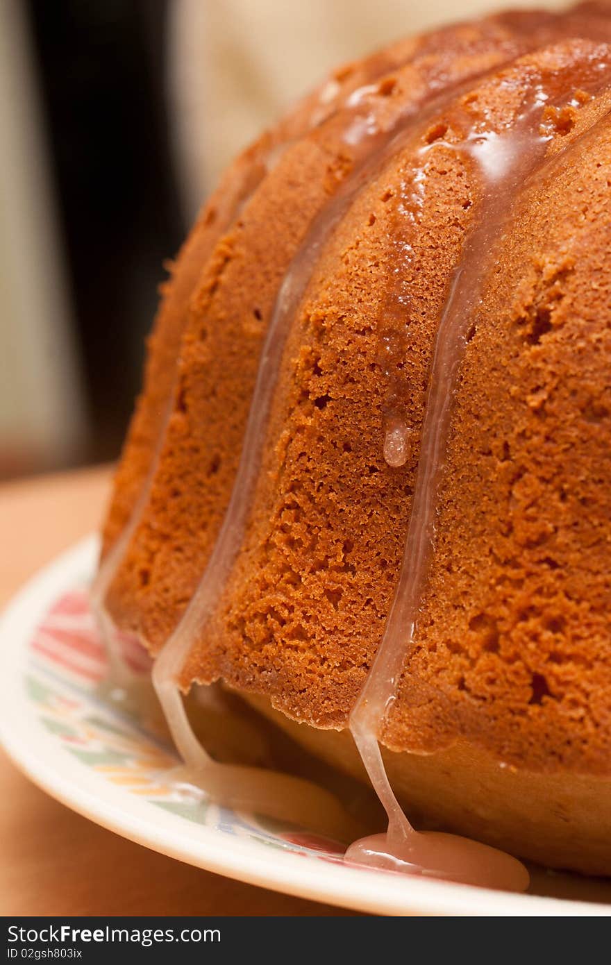 A process of glazing cake