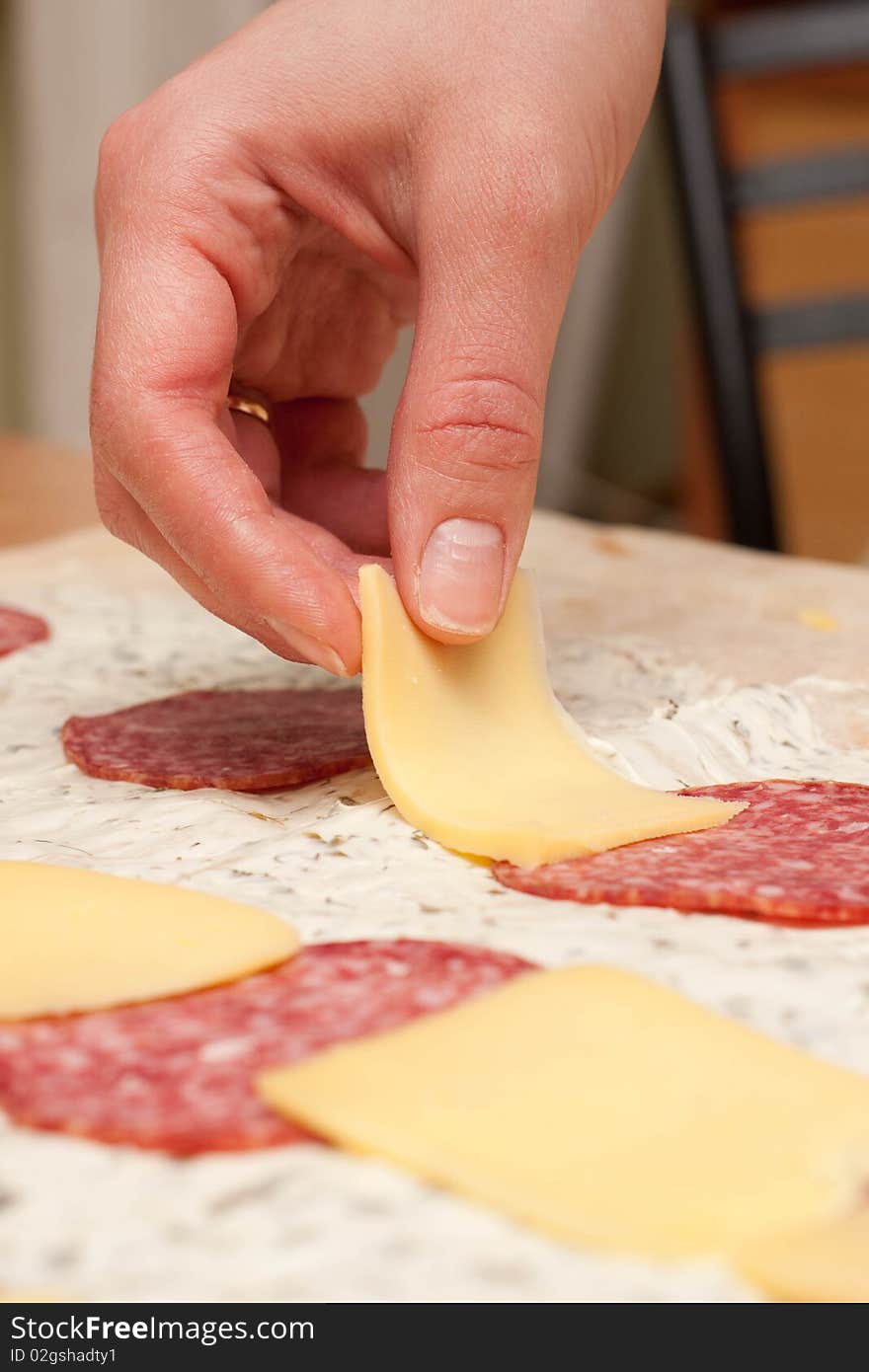 A process of preaparing snack rolls