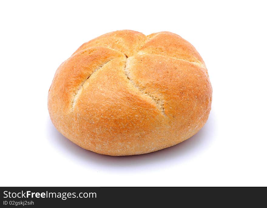 Kaiser bread isolated on a white background. Kaiser bread isolated on a white background