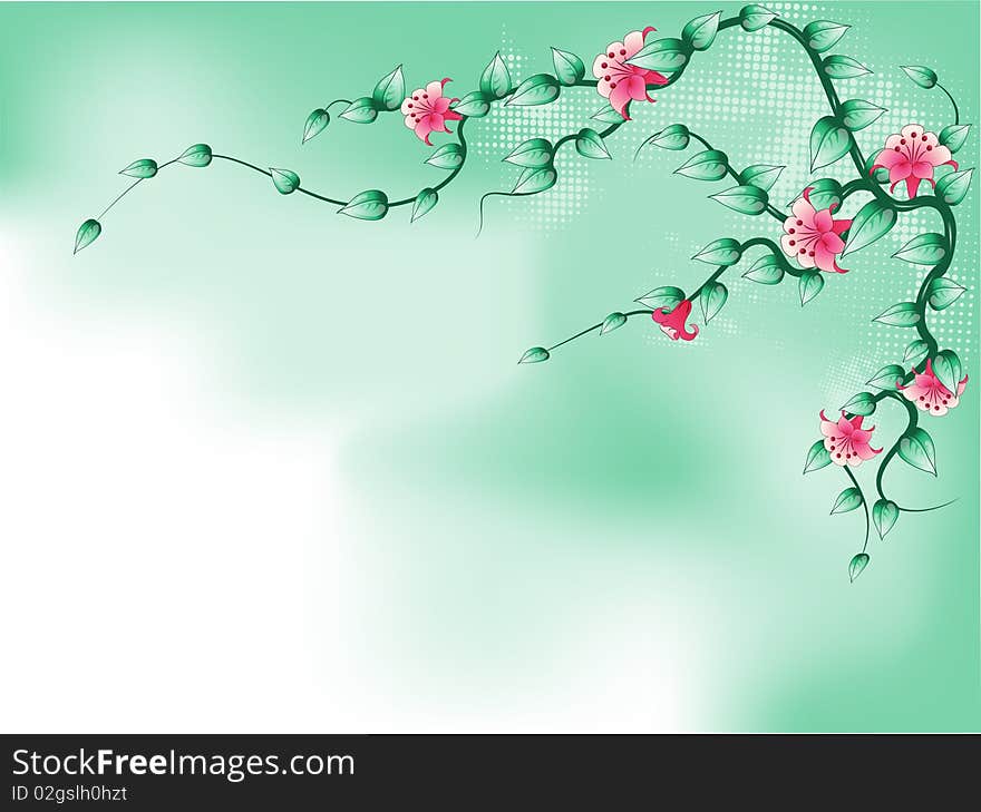 Spring floral background for your text