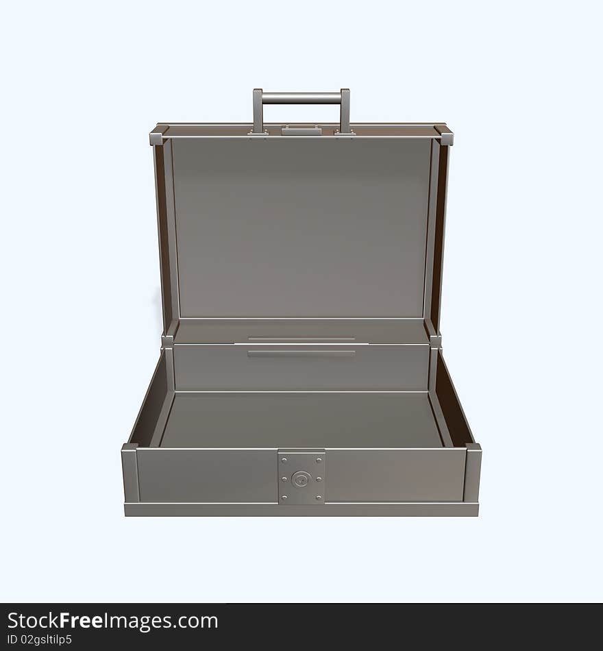 3d image of a tool box over white background