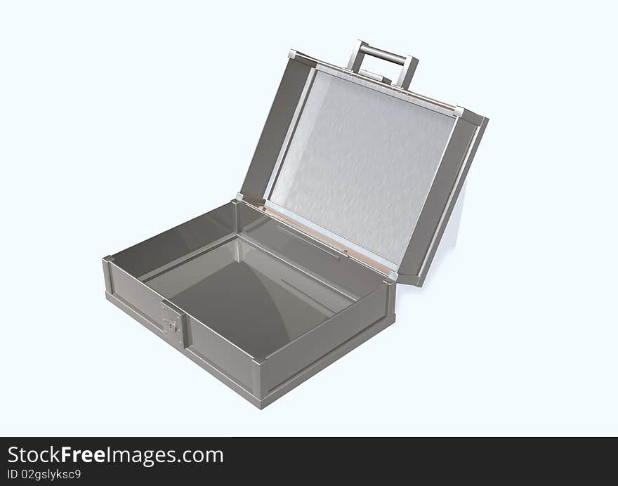 3d image of a tool box over white background