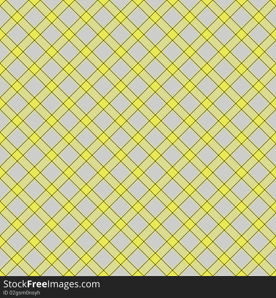 Yellow seamless plaid pattern illustration