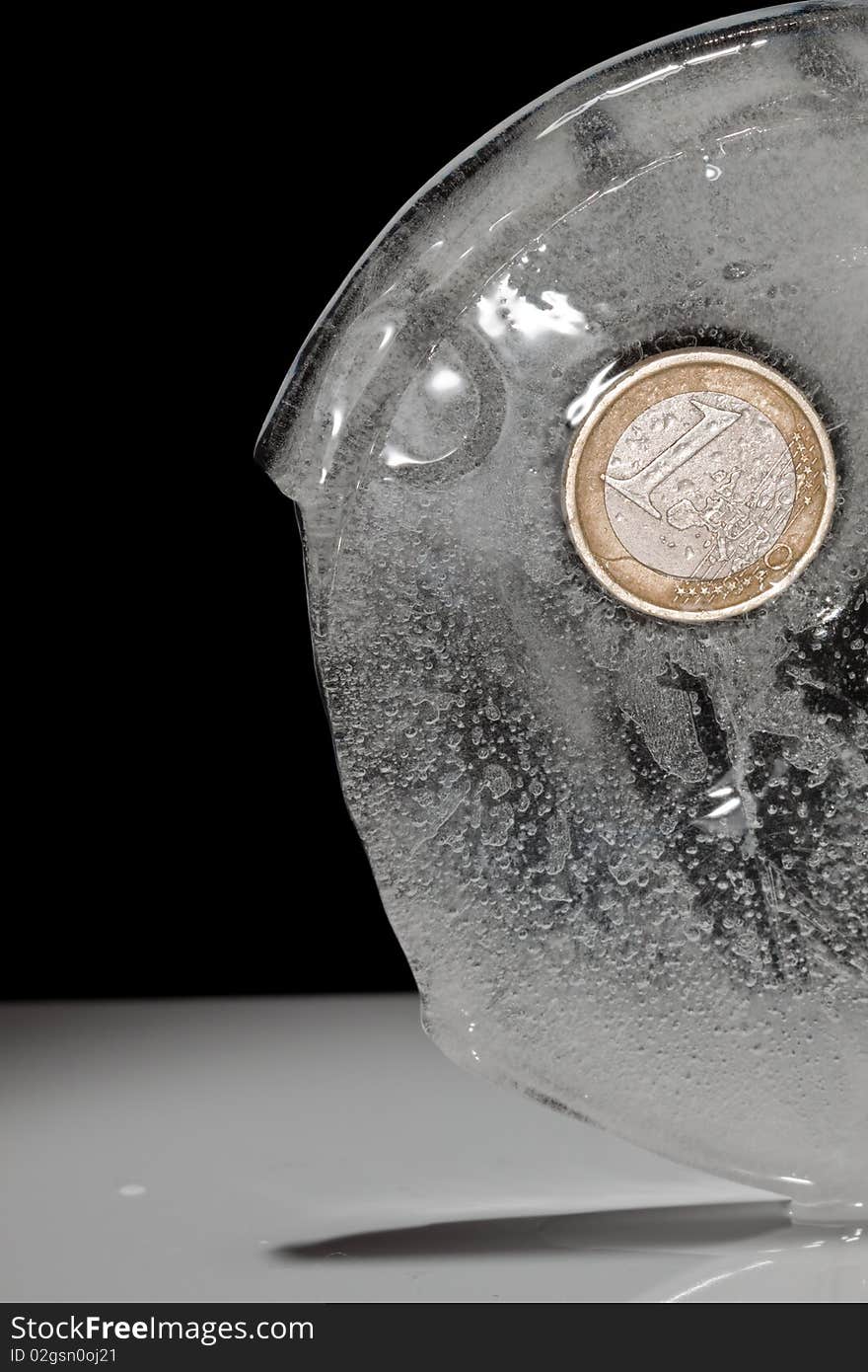 Frozen Euro Coin