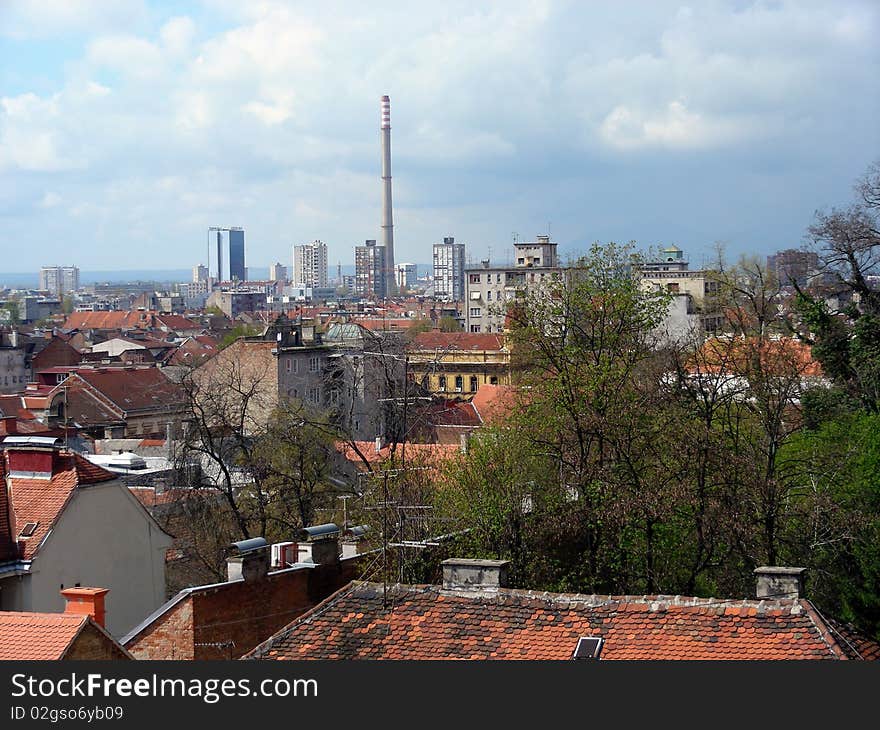 Roof and buildings in capitol of Croatia Zagreb. Roof and buildings in capitol of Croatia Zagreb