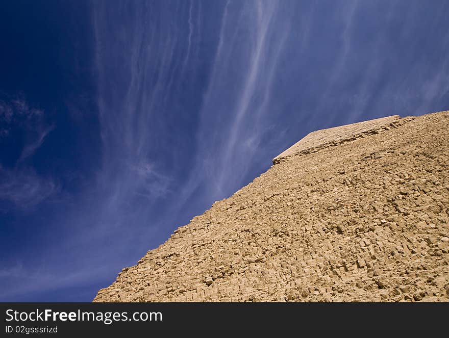 Top of Egyptian pyramid