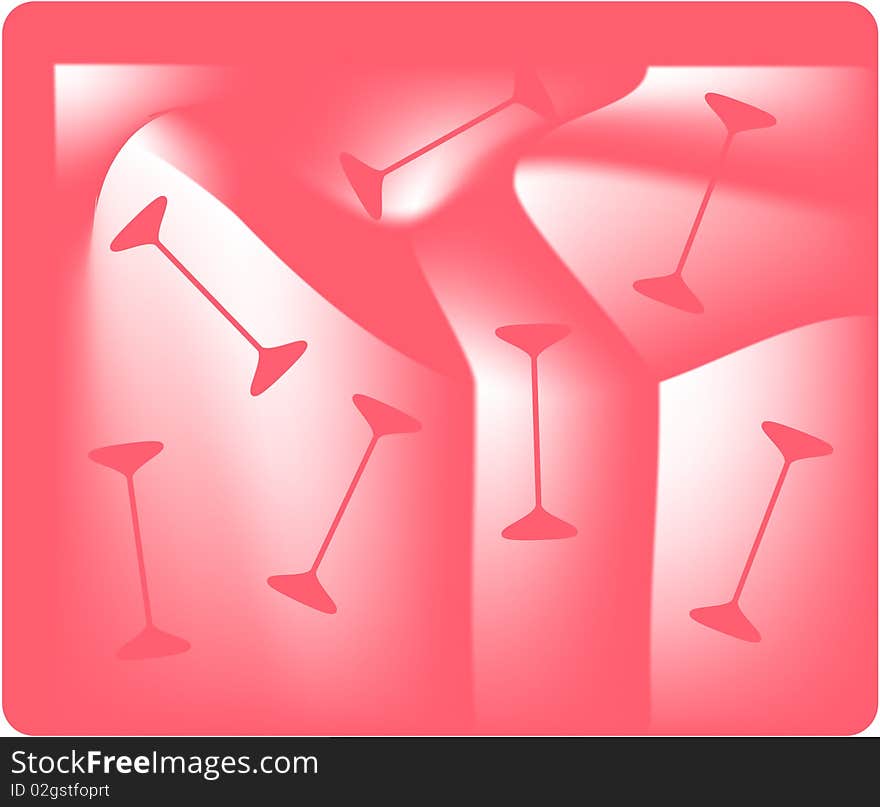 Shapes on a pink background