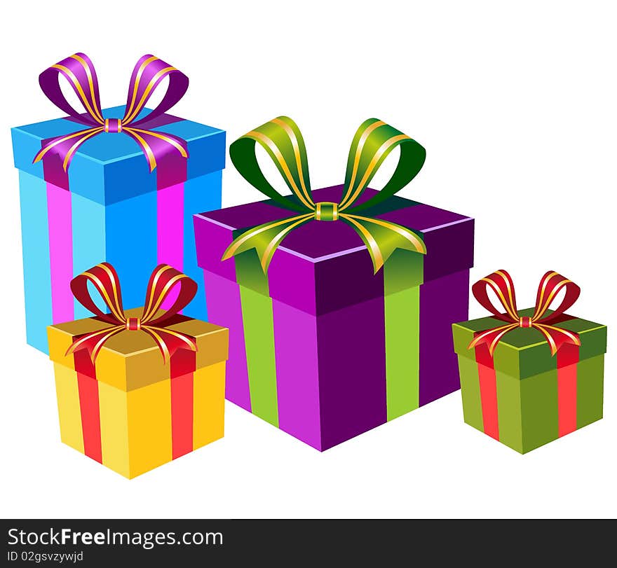 Vector Colorful Gift Boxes