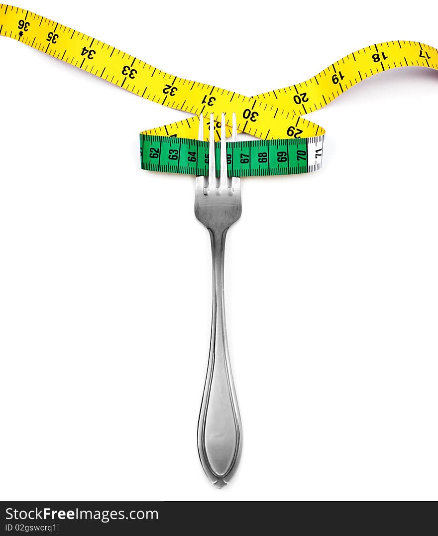 Fork and measuring tape