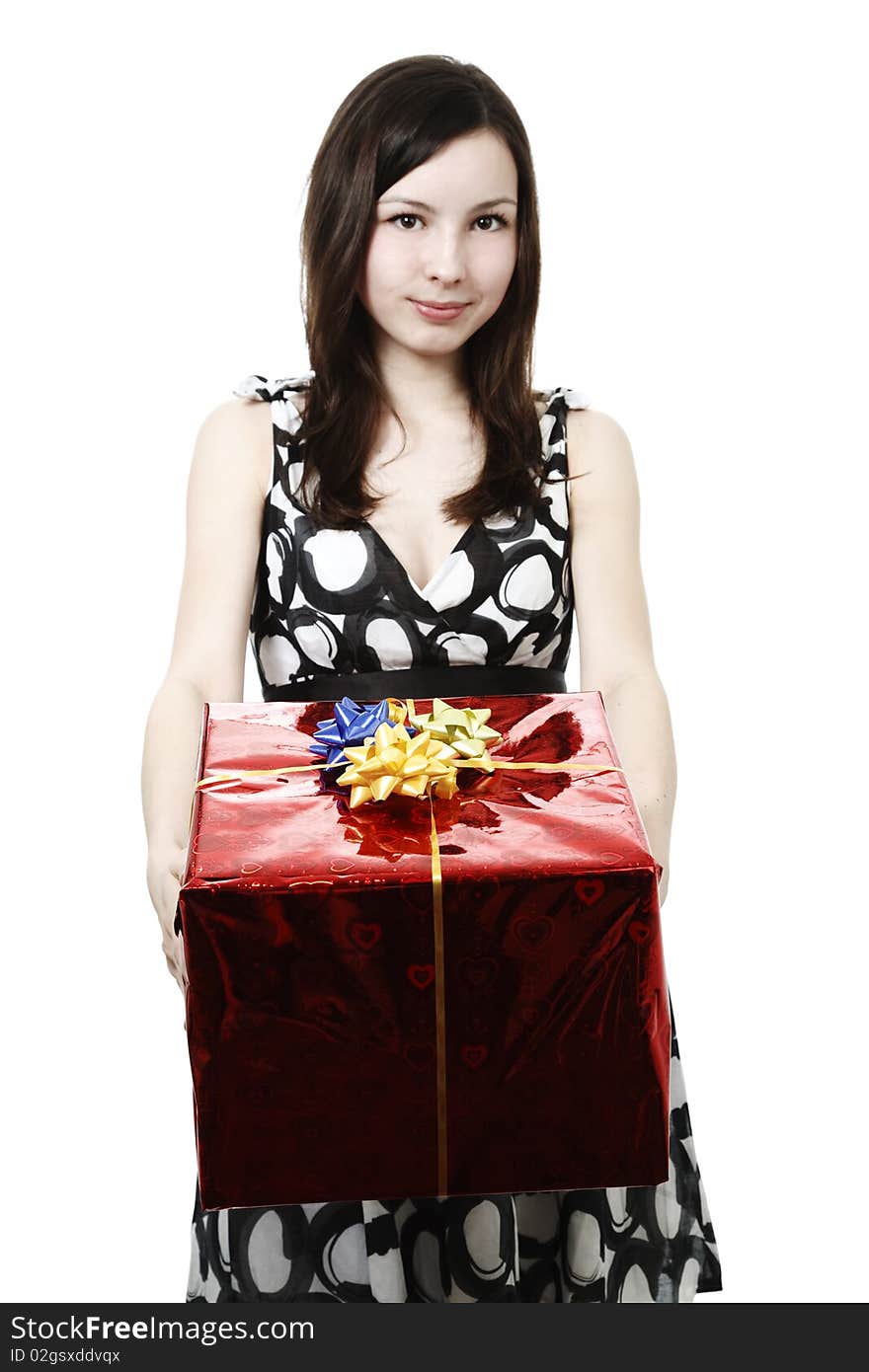 Girl with present