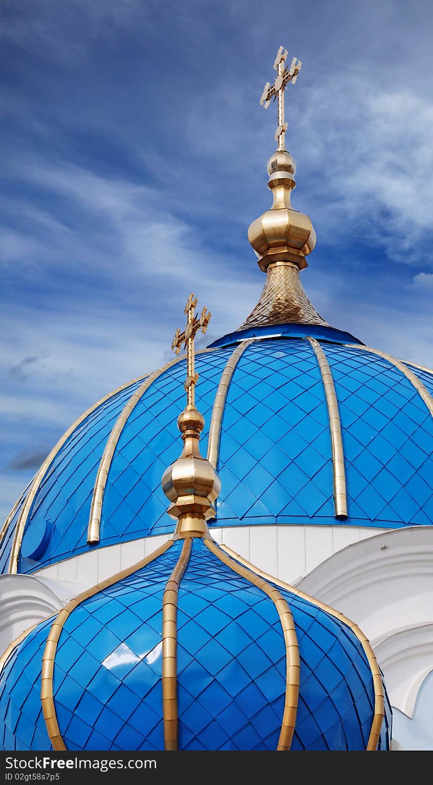 Domes of St. Simeon and St. Anna orthodox cathedral, built 1780. Jelgava, Latvia. Domes of St. Simeon and St. Anna orthodox cathedral, built 1780. Jelgava, Latvia.