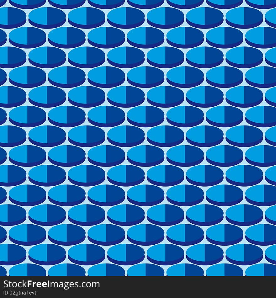 Seamless background with blue circles