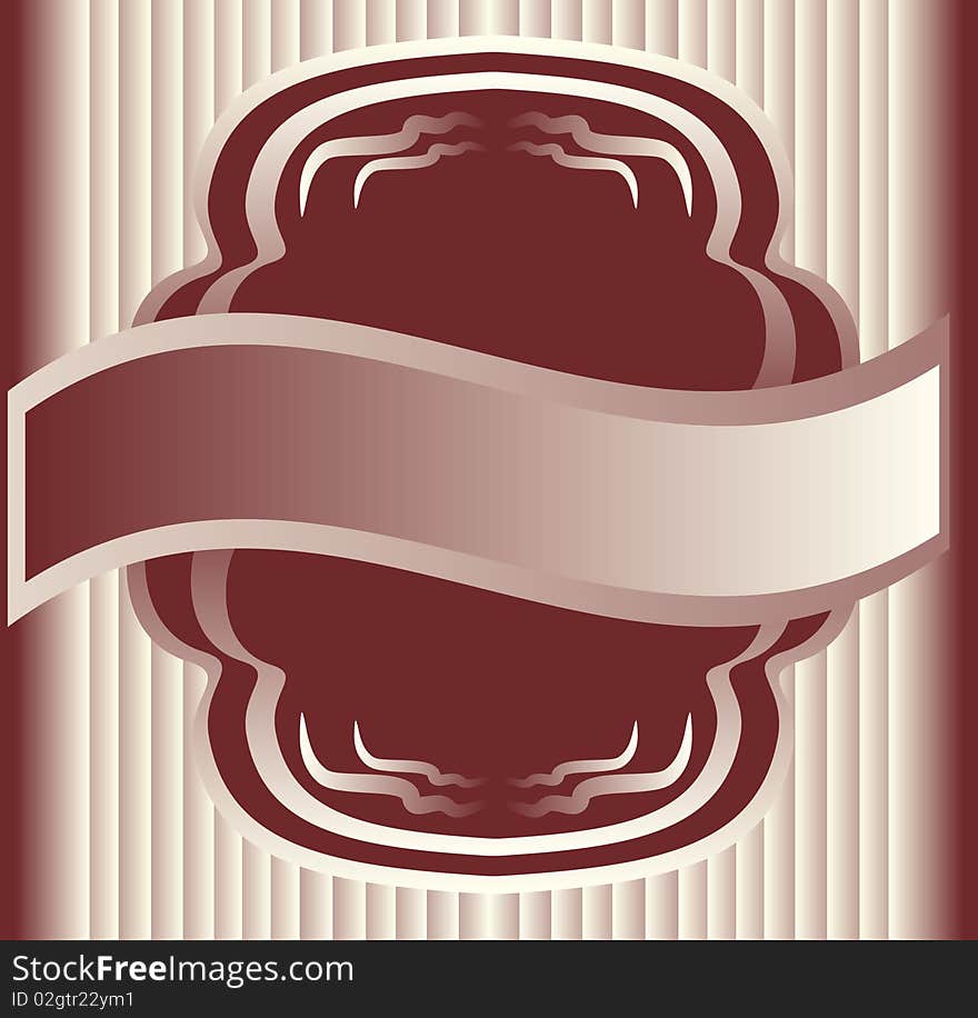 Maroon label on an abstract background