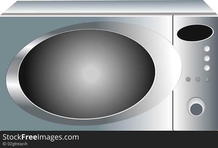 Microwave isolated on a white background