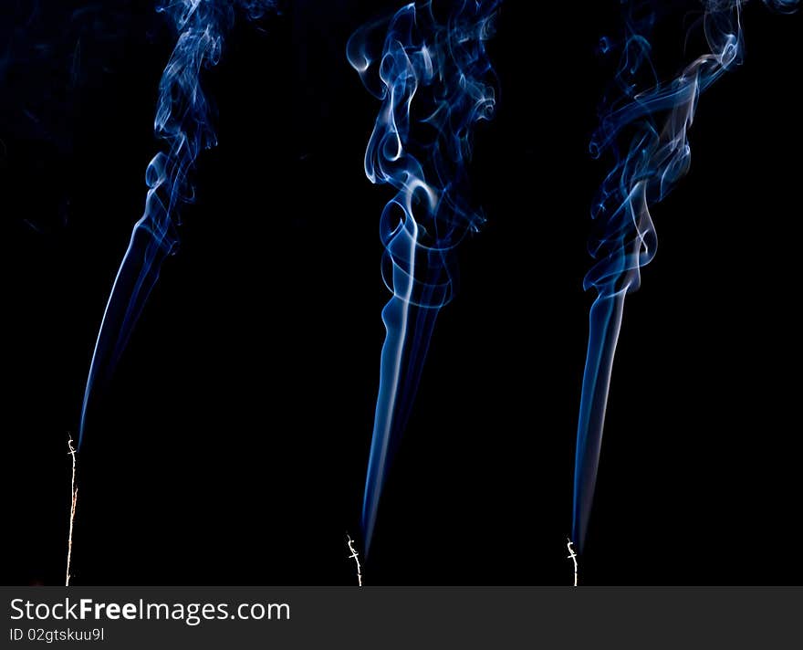 Abstract smoke pattern isolated on black background