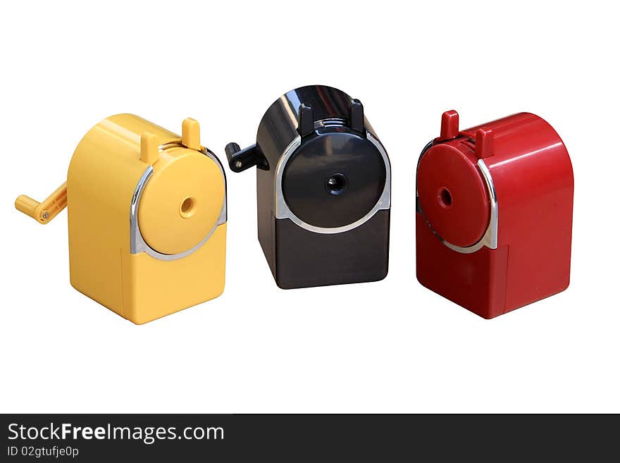 Pencil machine, flow line shape, red, yellow and black, students and office use, daily use for pencil.