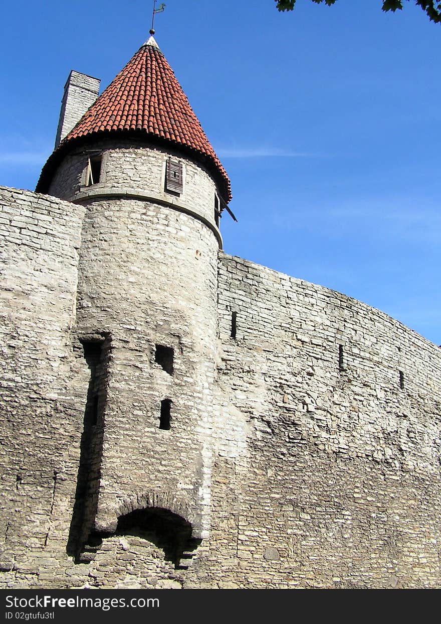 Classic buildings and city wall in Tallinn, Estonia. Classic buildings and city wall in Tallinn, Estonia