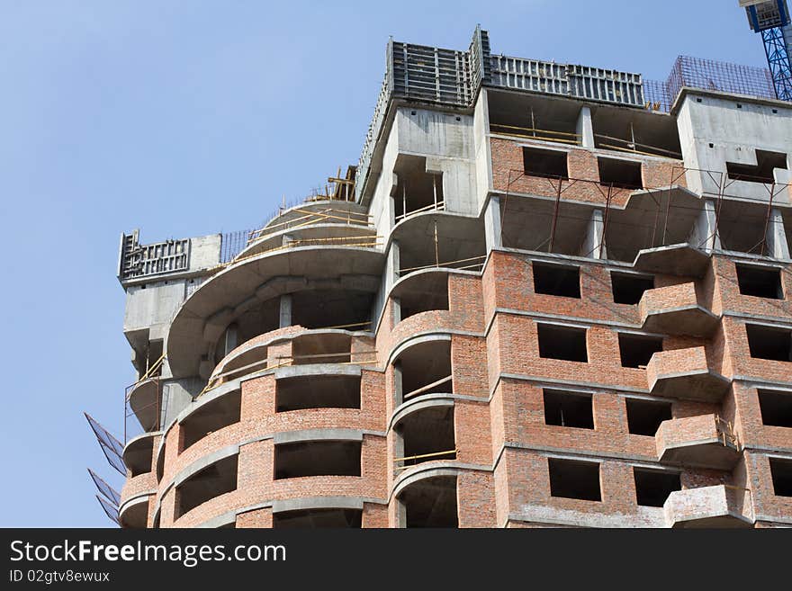 Modern big house under construction