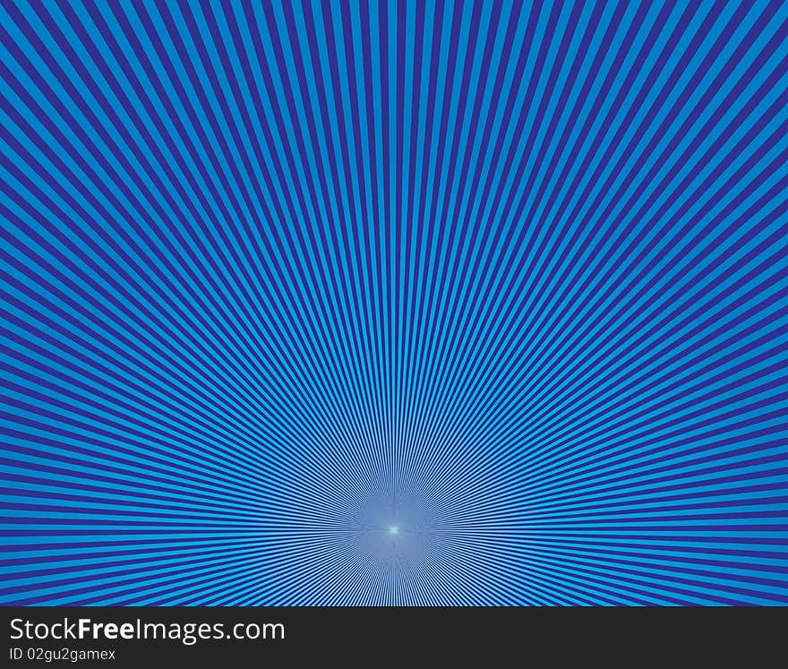 Blue central spiral with rays coming out