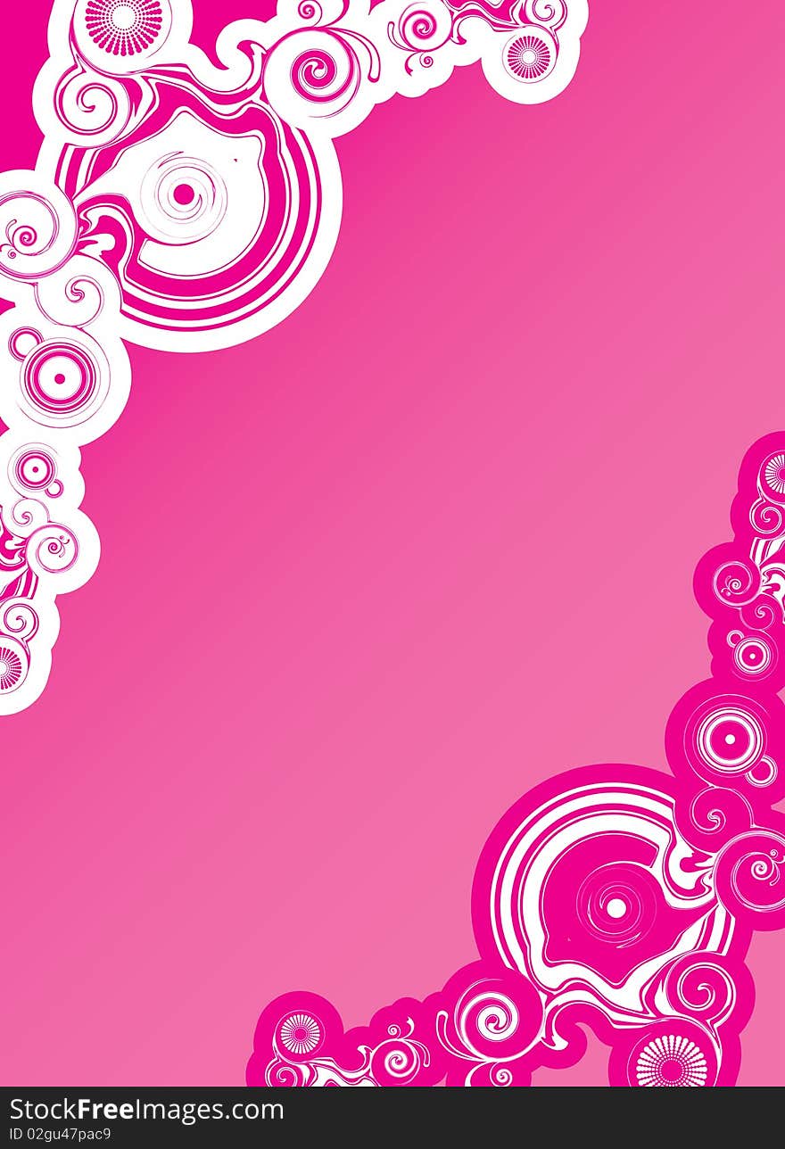 Pink abstract shapes