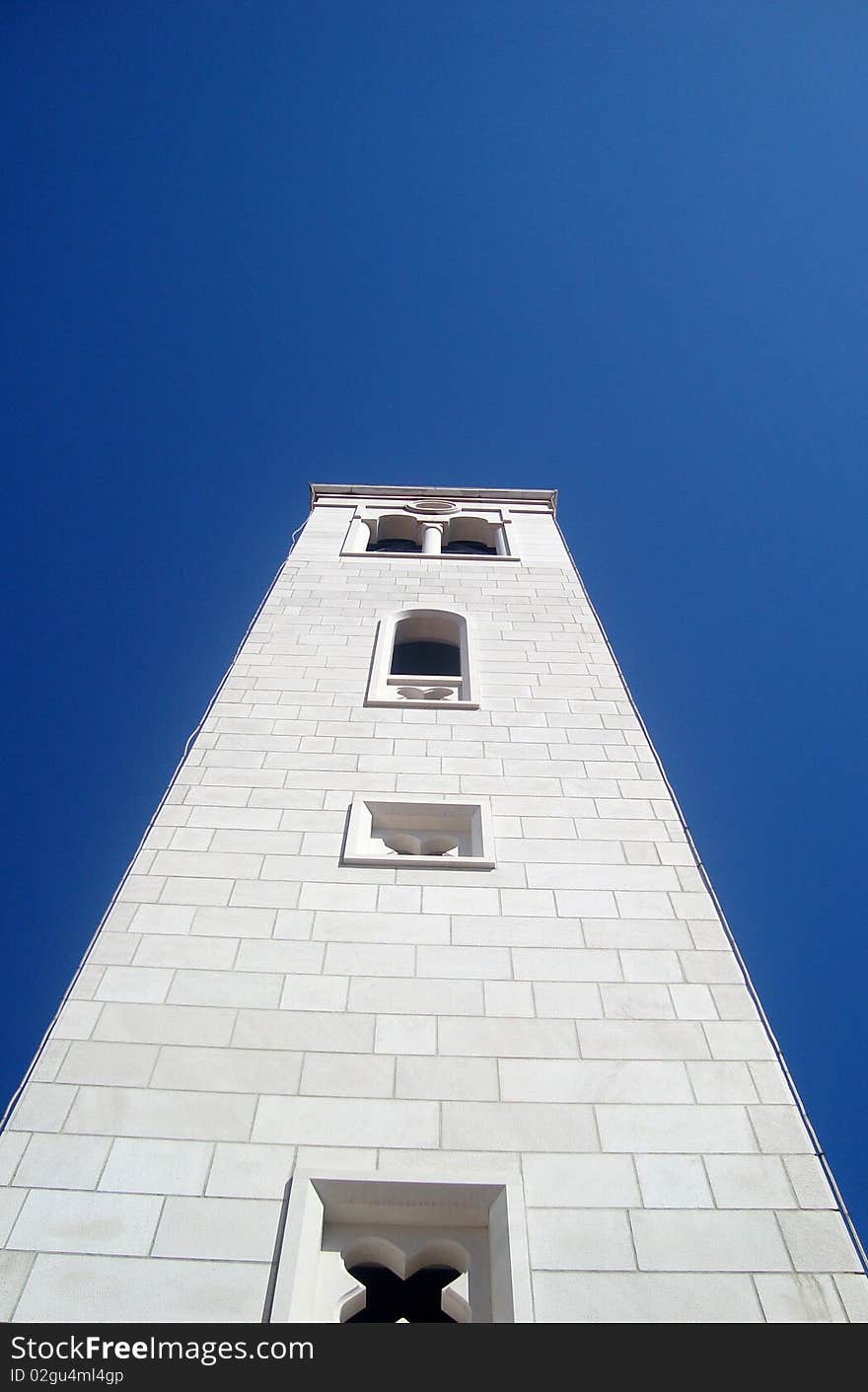 Bell tower of catholic church, Croatia. Bell tower of catholic church, Croatia