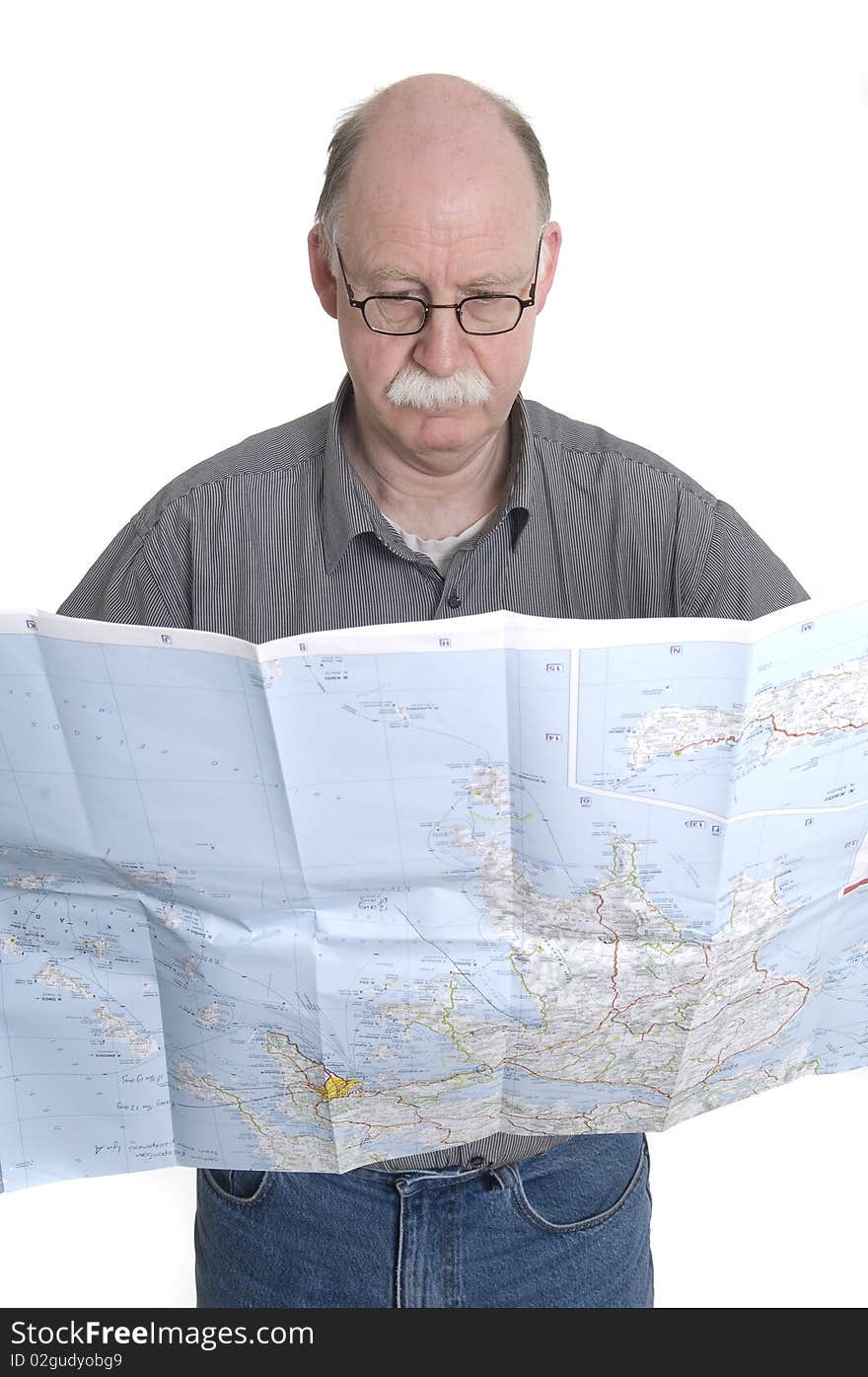 Men with map