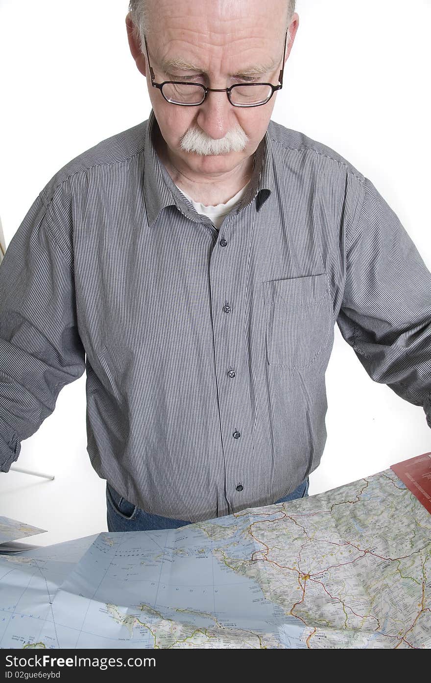 Men with map