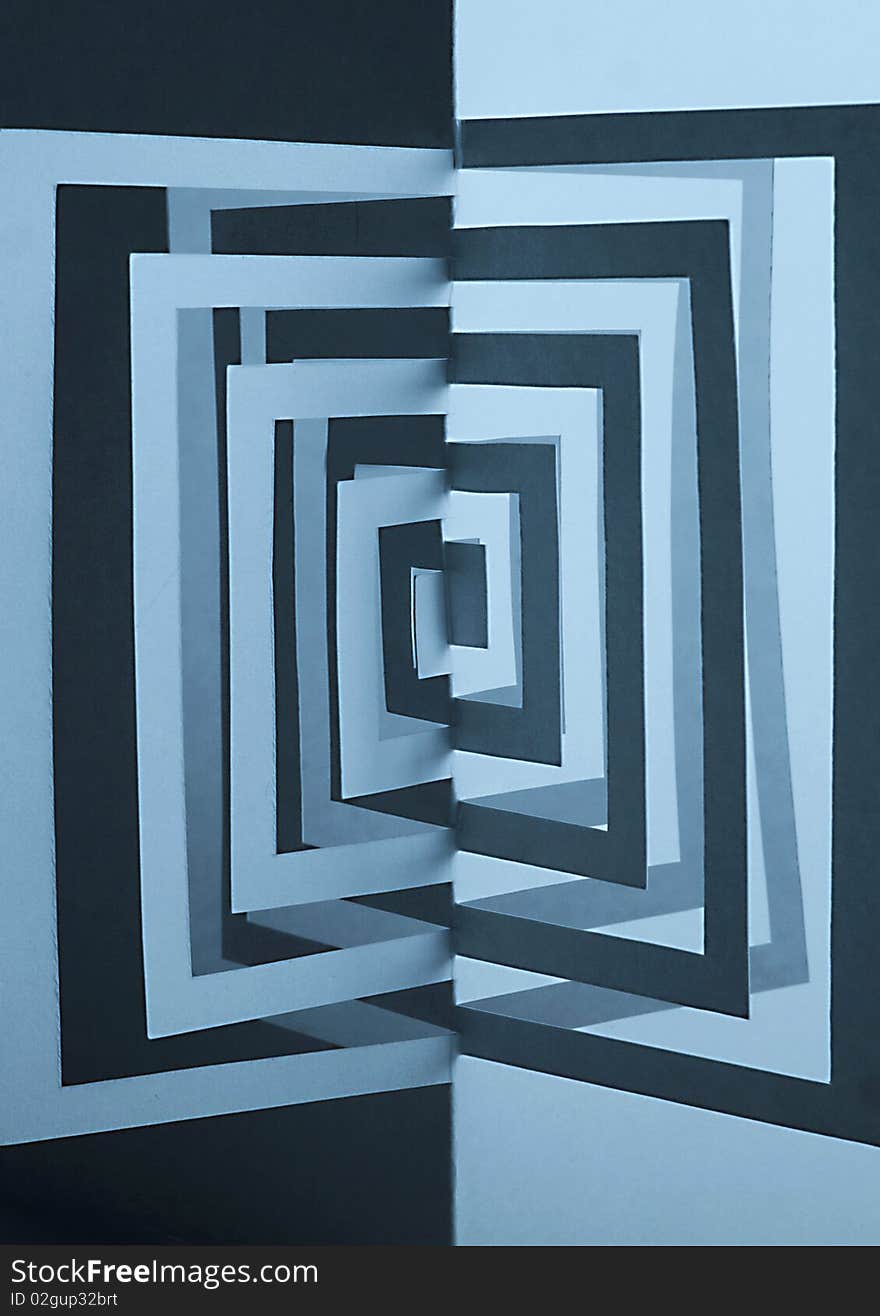 3d abstract paper composition