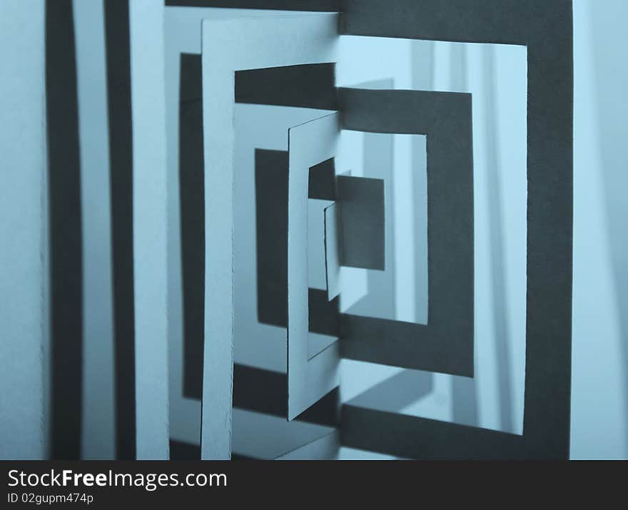 3d Abstract Paper Composition