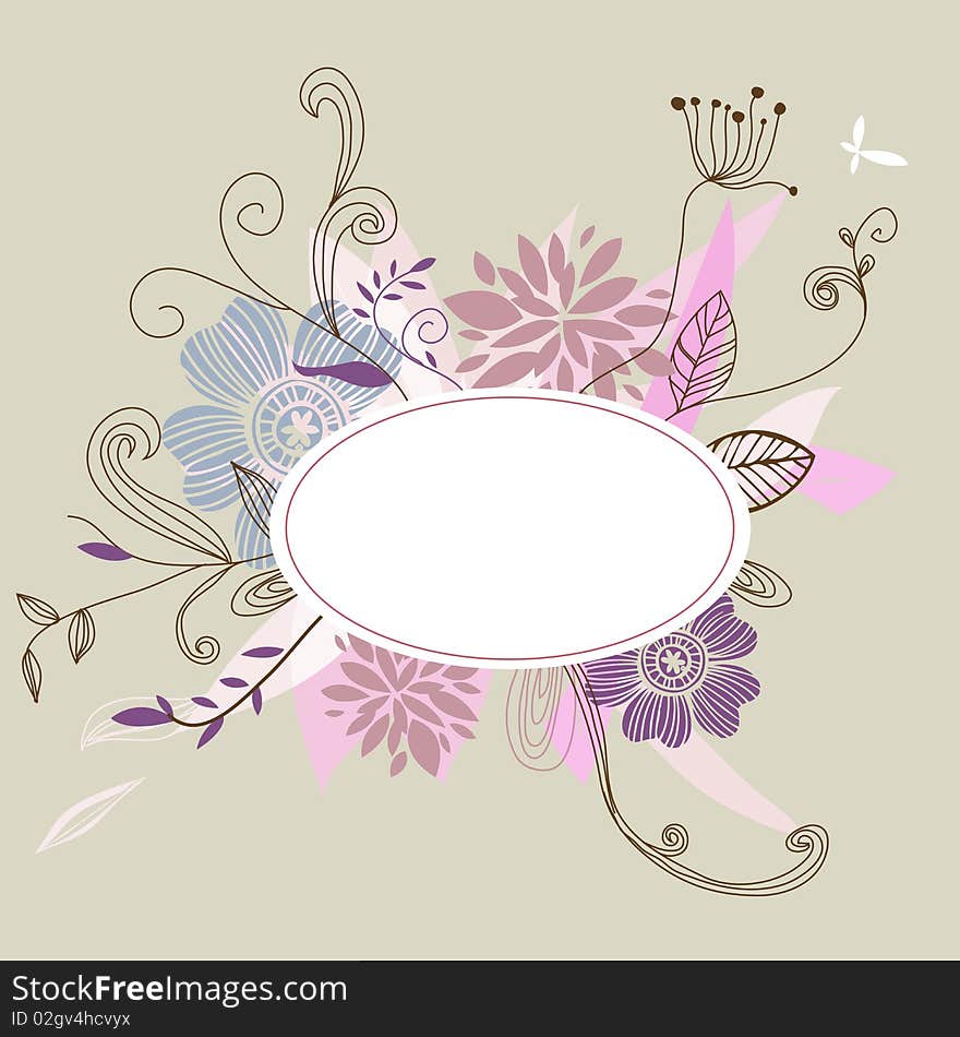 Gorgeous Greeting card, floral background