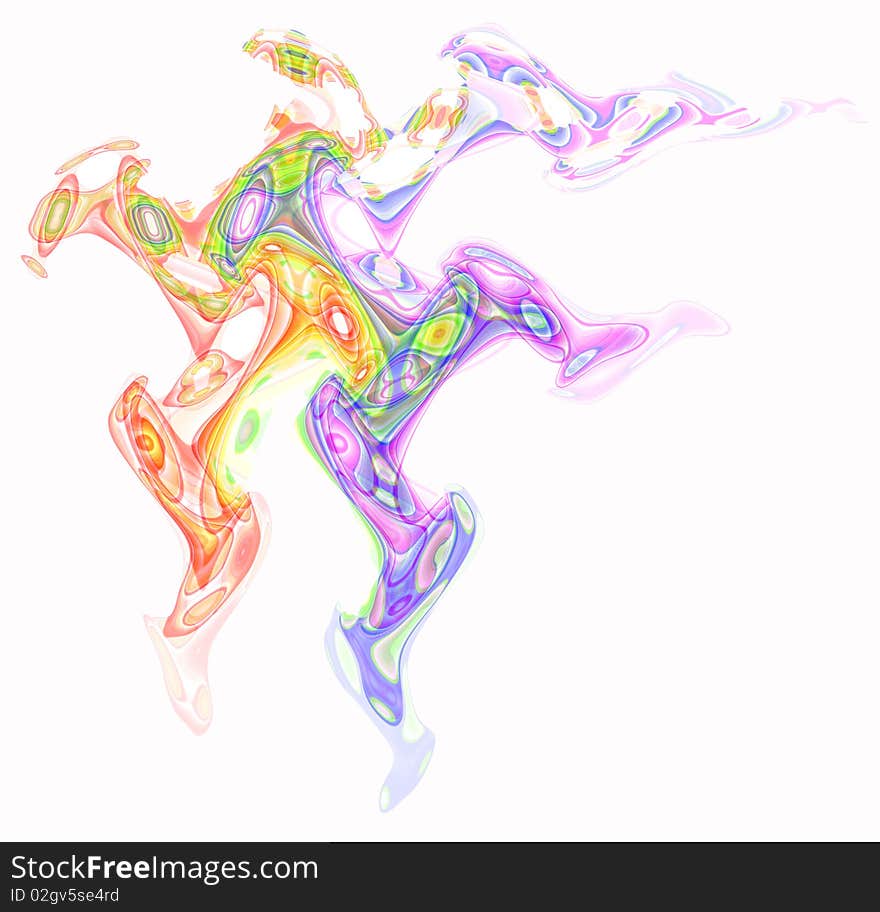 Artificially created colourful. smoke-like structure. Artificially created colourful. smoke-like structure